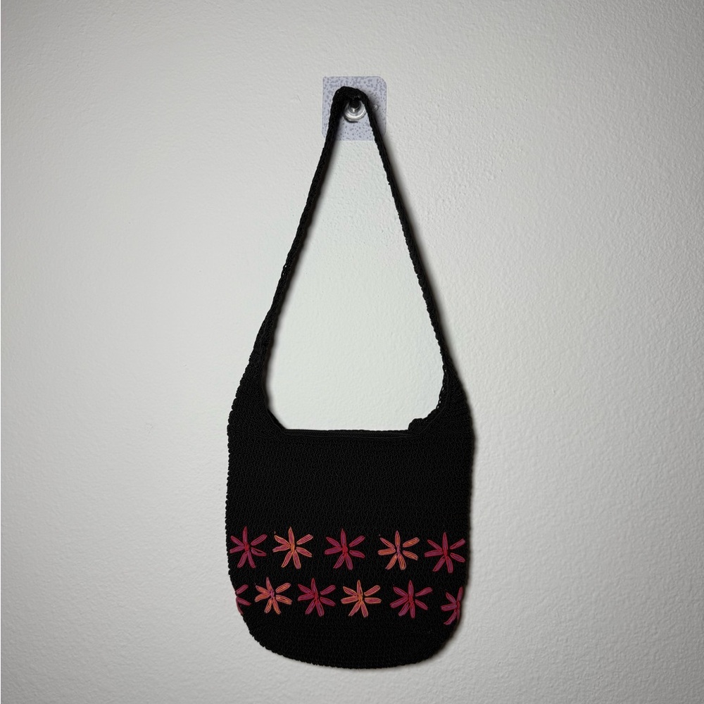 Vintage Xhilaration Crochet Floral Mini Bag